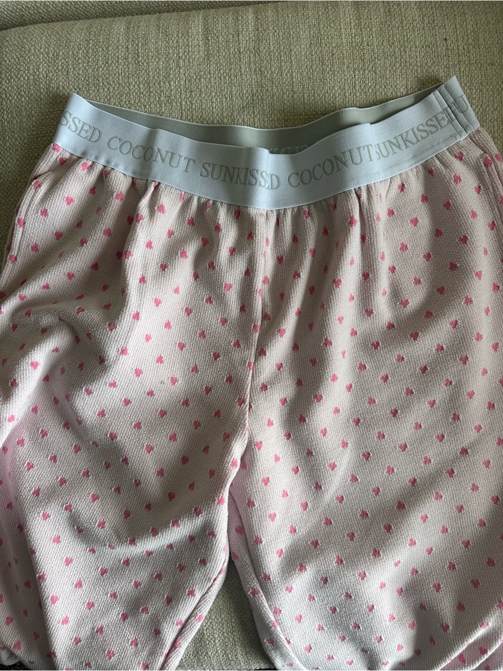 Coconut Sunkissed Women's Pink Dot Thermal Pajama Shorts